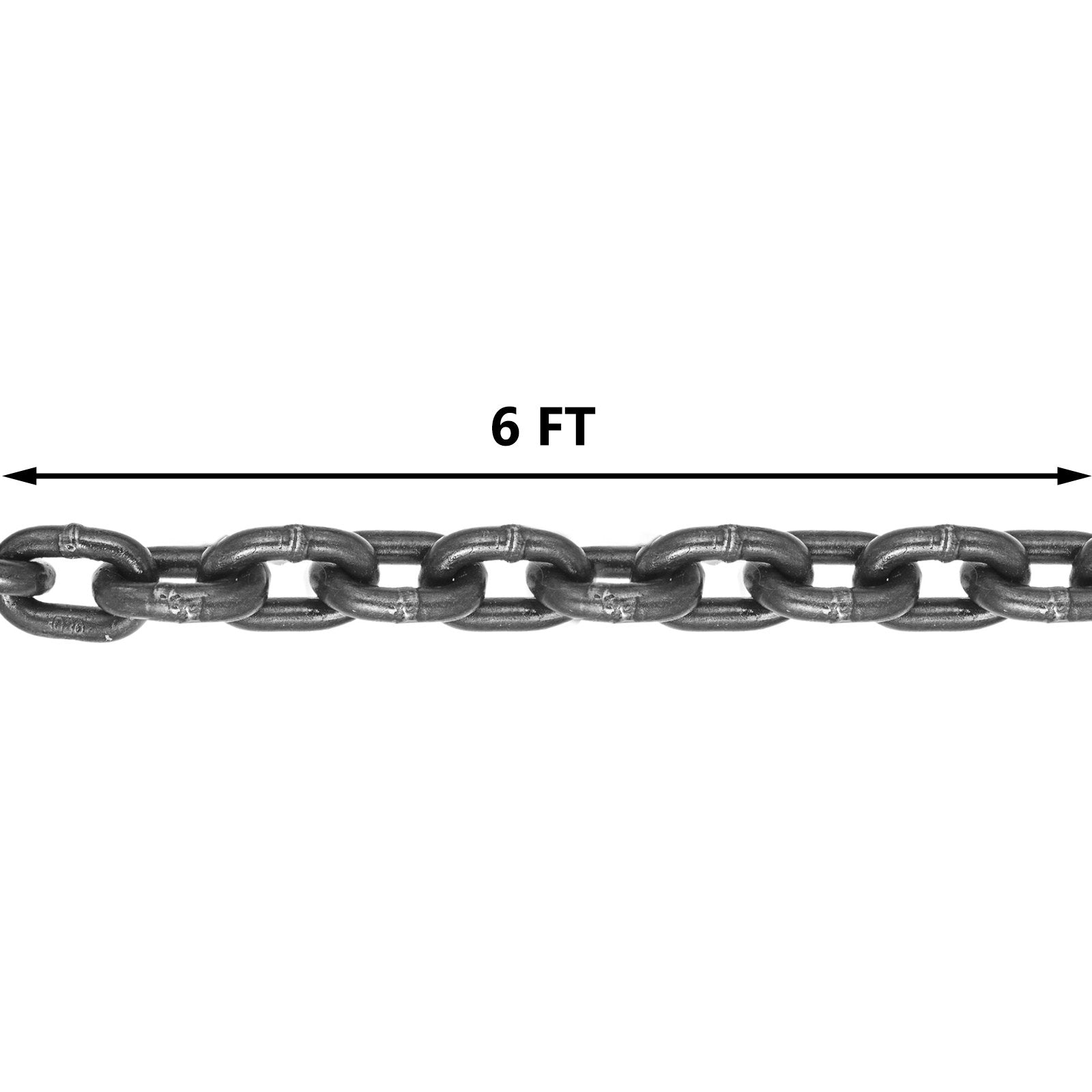 VEVOR Chain Sling 6FT 5/16 x 6 Double Leg with Grab Hooks Sling Chain 3T/6600lbs Capacity Double Leg Chain Sling G80 Mn-Steel, Red