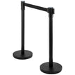 VEVOR Crowd Control Stanchion Stanchion Set 4 Pieces with 6.6 ft/2 m Black Belt