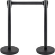 VEVOR Crowd Control Stanchion Stanchion Set 4 Pieces with 6.6 ft/2 m Black Belt