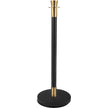 VEVOR Crowd Control Stanchion, Set of 6 Pieces Stanchion Set, Stanchion Set with 5 ft/1.5 m Black Velvet Rope, Black Crowd Control Barrier w/ Sturdy Concrete and Metal Base – Easy Connect Assembly