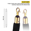 VEVOR Crowd Control Stanchion, Set of 6 Pieces Stanchion Set, Stanchion Set with 5 ft/1.5 m Black Velvet Rope, Black Crowd Control Barrier w/ Sturdy Concrete and Metal Base – Easy Connect Assembly