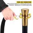 VEVOR Crowd Control Stanchion, Set of 6 Pieces Stanchion Set, Stanchion Set with 5 ft/1.5 m Black Velvet Rope, Black Crowd Control Barrier w/ Sturdy Concrete and Metal Base – Easy Connect Assembly