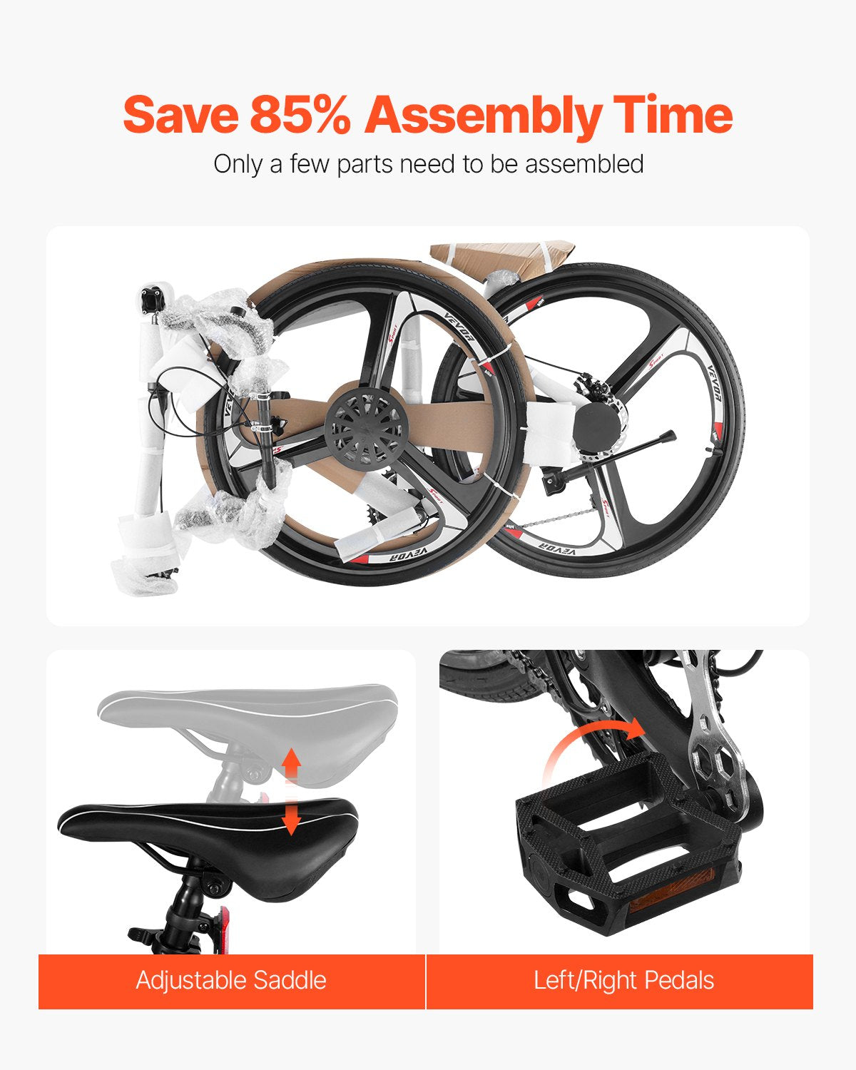 VEVOR Road Bike Racing Bicycle 700C Shimano 14 Speeds Aluminum Alloy Disc Brake