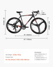 VEVOR 700C Road Bike – 14-Speed Shimano Drivetrain, Lightweight Racing Bicycle