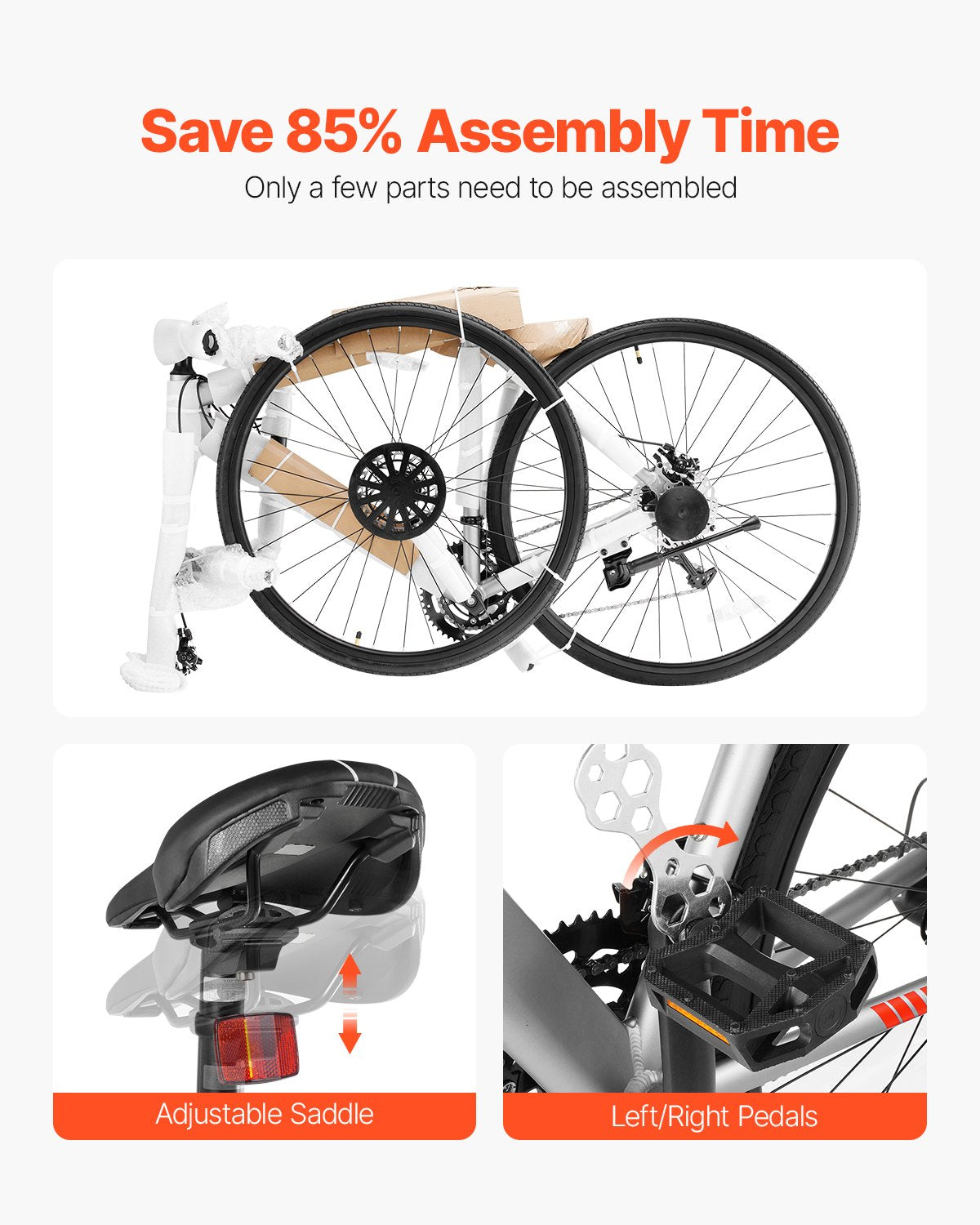 VEVOR Road Bike Racing Bicycle 700C L-TWOO 14 Speeds Aluminum Alloy Disc Brake