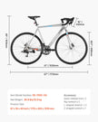 VEVOR Road Bike Racing Bicycle 700C L-TWOO 14 Speeds Aluminum Alloy Disc Brake