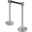 VEVOR Crowd Control Stanchion Stanchion Set 2 Pieces with 6.6 ft/2 m Black Belt