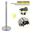 VEVOR Crowd Control Stanchion, Set of 2 Pieces Stanchion Set, Stanchion Set with 5 ft/1.5 m Black Velvet Rope, Silver Crowd Control Barrier w/Sturdy Concrete and Metal Base - Easy Connect Assembly