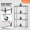 VEVOR Plant Stand with Grow Lights 4 Tiers 180W 59.1