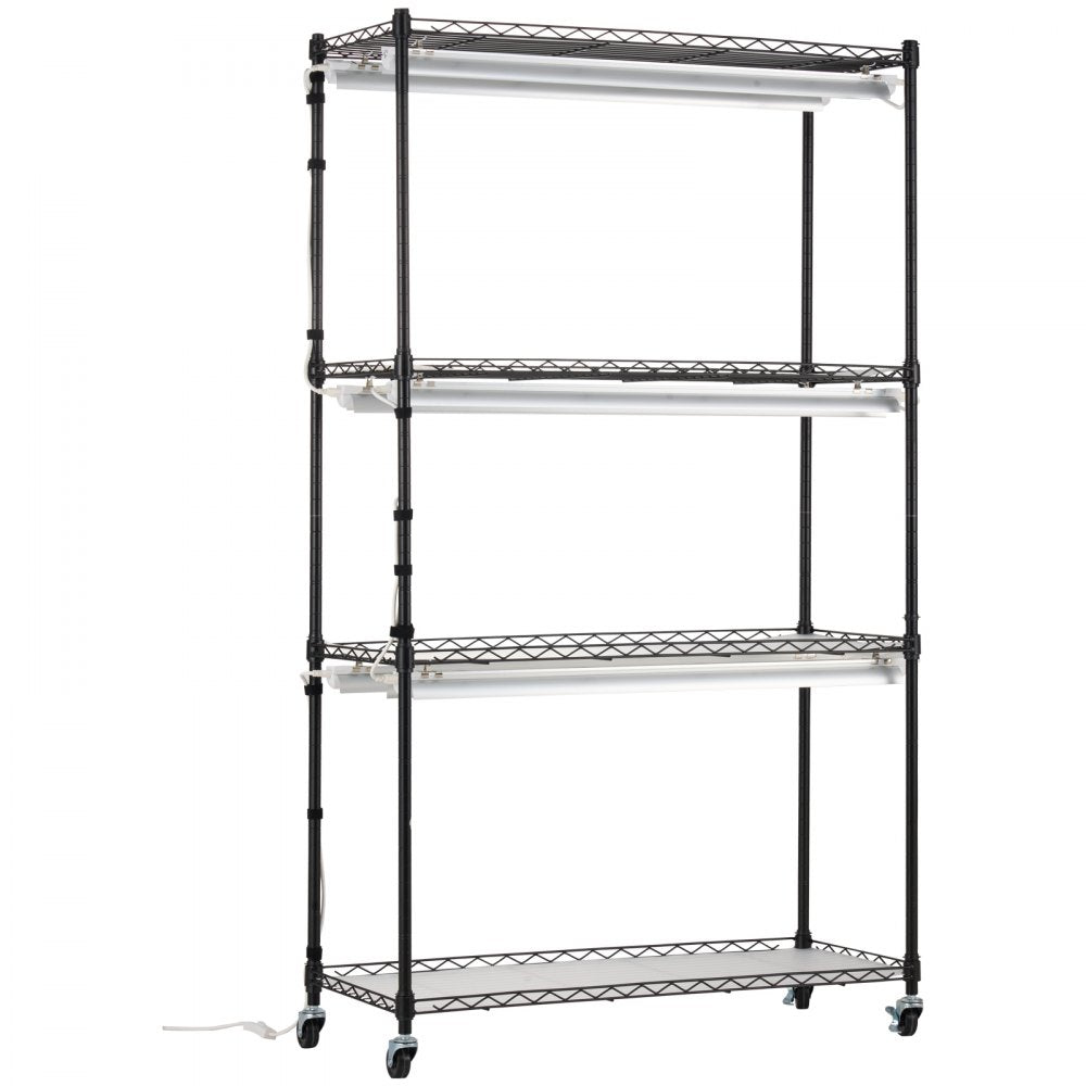 VEVOR Plant Stand with Grow Lights 4 Tiers 180W 59.1