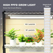 VEVOR Plant Stand with Grow Lights 6 Tiers 150W 70.9