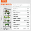 VEVOR DIY Plant Stand with Grow Lights 6 Tiers 192W 70.9