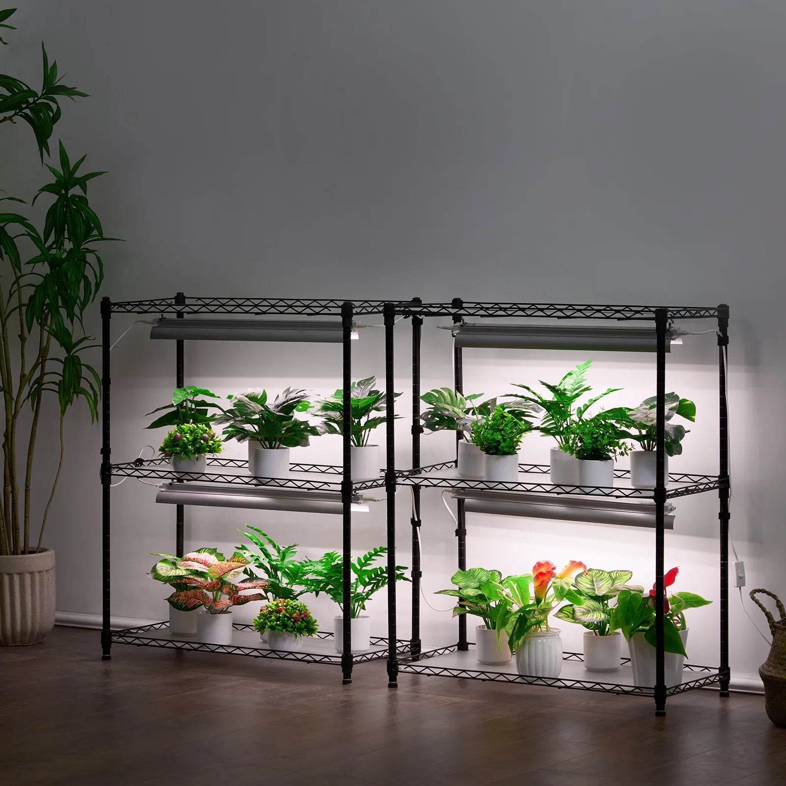 VEVOR DIY Plant Stand with Grow Lights 6 Tiers 192W 70.9
