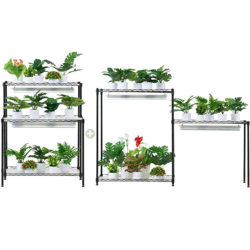 VEVOR DIY Plant Stand with Grow Lights 6 Tiers 192W 70.9