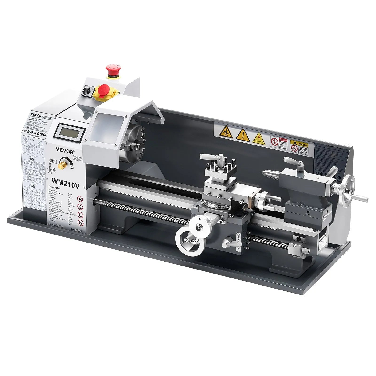 VEVOR Metal Lathe 8 x 16 in 550W Benchtop Lathe Machine 0-2500RPM Variable Speed