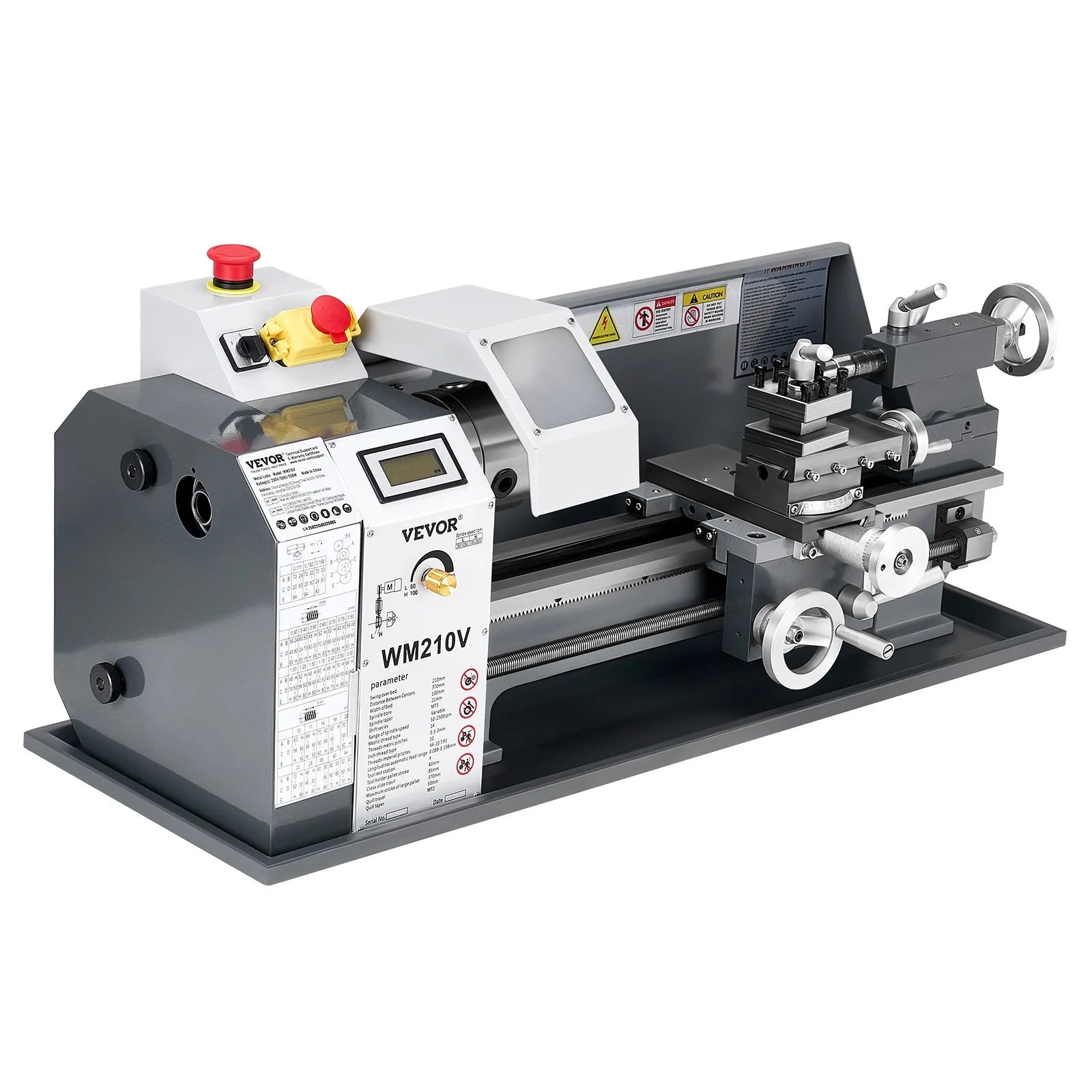 VEVOR Metal Lathe 8 x 16 in 550W Benchtop Lathe Machine 0-2500RPM Variable Speed