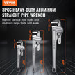 VEVOR 3-Piece Pipe Wrench Set, 10