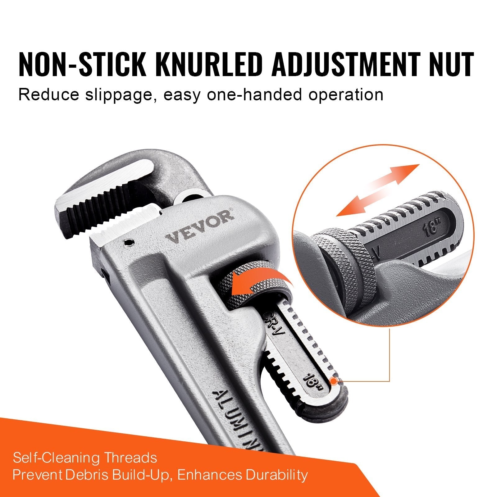 VEVOR 3-Piece Pipe Wrench Set, 10