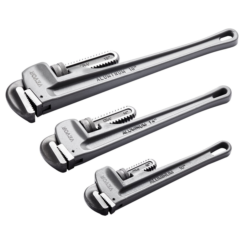 VEVOR 3-Piece Pipe Wrench Set, 10
