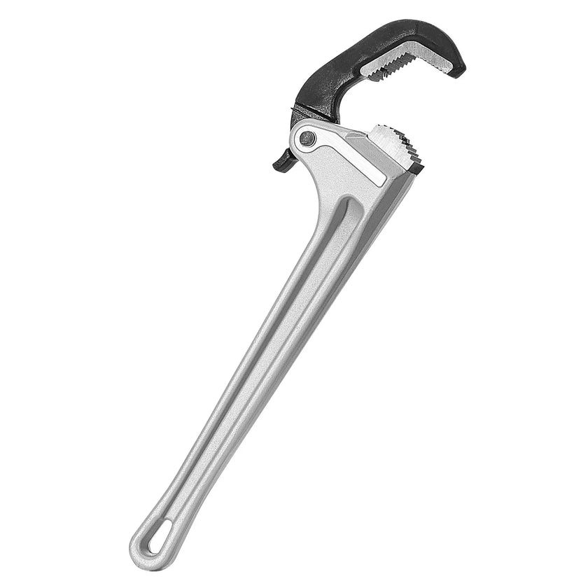 VEVOR Aluminum Straight Pipe Wrench 18 in Automatic Jaw Adjustment 60CRV Jaw