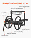 VEVOR Wall Mounted Garden Hose Reel 125ft 5/8 in Metal Hose Reel with Basket