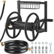 VEVOR Wall Mounted Garden Hose Reel 125ft 5/8 in Metal Hose Reel with Basket
