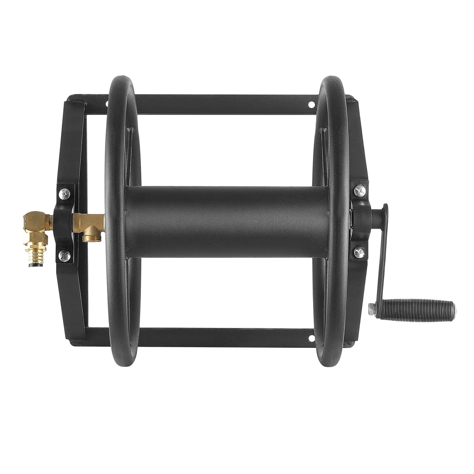 VEVOR Wall Mounted Garden Hose Reel 200ft 5/8 in Hose Winder 5ft Leader Hose