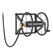 VEVOR Wall Mounted Garden Hose Reel 200ft 5/8 in Hose Winder 5ft Leader Hose