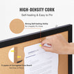 VEVOR Cork Board, 24 x 18 inches, Double-sided Bulletin Board with MDF Sticker Frame, Vision Board Includes 10 Pushpins, for Display and Decoration in Office Home and School