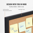 VEVOR Cork Board, 24 x 18 inches, Double-sided Bulletin Board with MDF Sticker Frame, Vision Board Includes 10 Pushpins, for Display and Decoration in Office Home and School