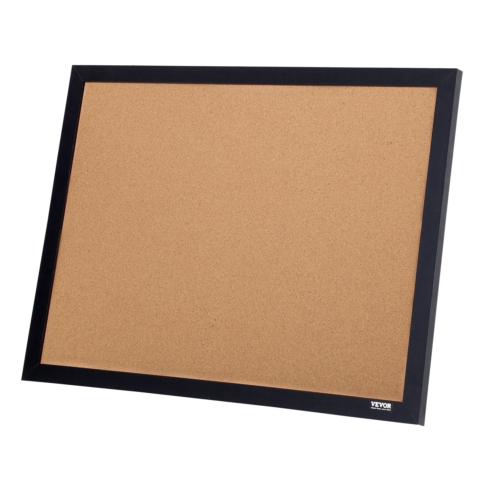 VEVOR Cork Board, 24 x 18 inches, Double-sided Bulletin Board with MDF Sticker Frame, Vision Board Includes 10 Pushpins, for Display and Decoration in Office Home and School