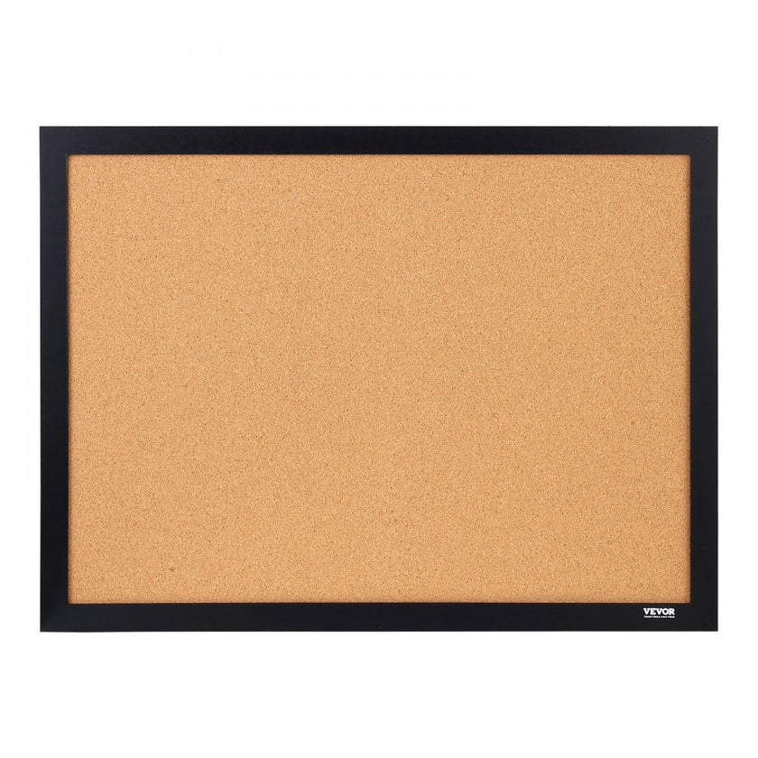 VEVOR Cork Board, 36x24 inches Bulletin Board with MDF Sticker Frame, Vision Board Includes 10 Pushpins, for Display and Decoration in Office Home and School