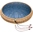 VEVOR Steel Tongue Drum 14 in 15 Notes Rain Drum for Outside D Major Navy Blue