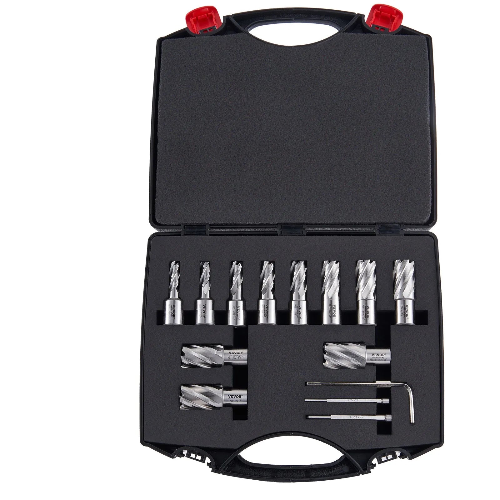 VEVOR Annular Cutter Set, 13 pcs Weldon Shank Mag Drill Bits, 1