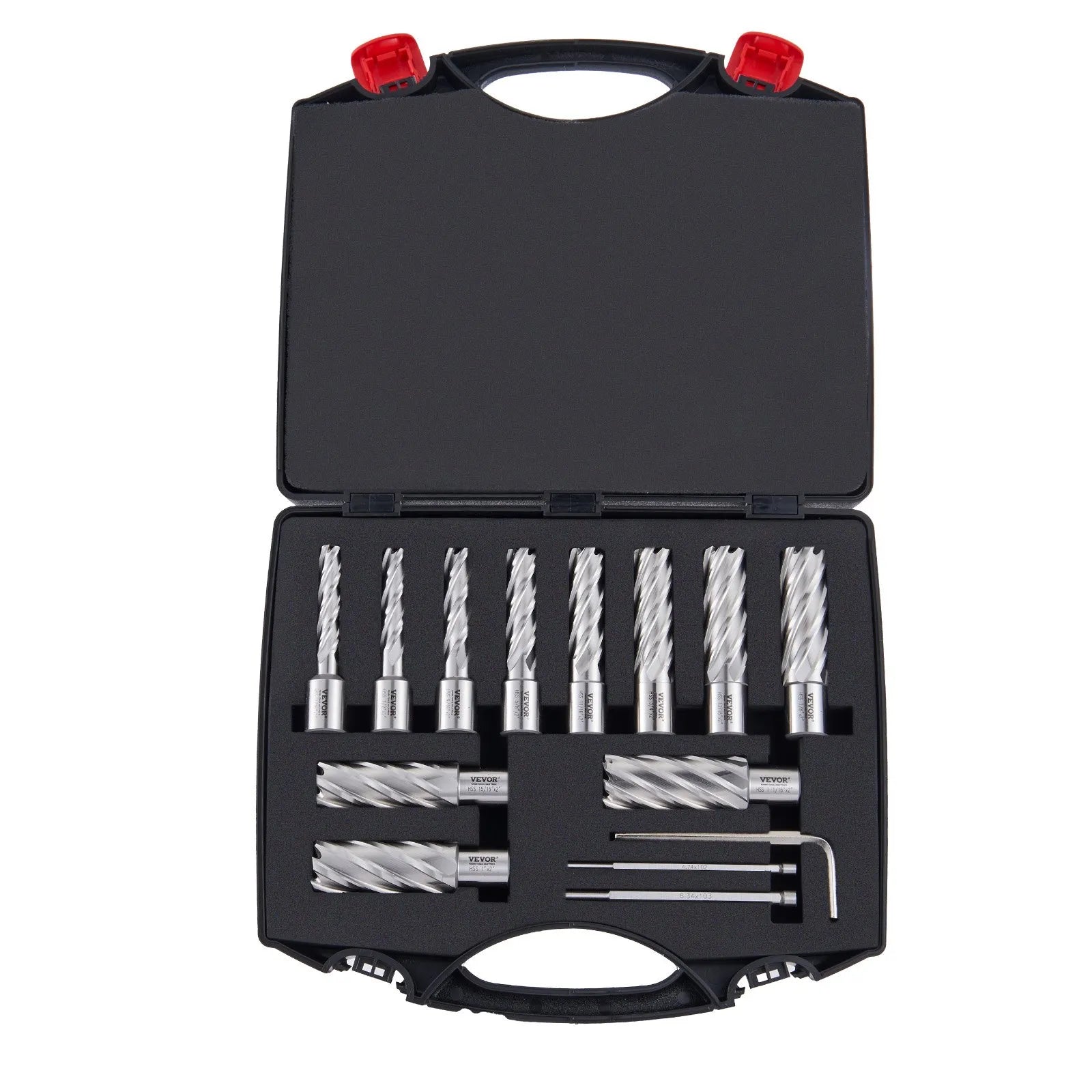 VEVOR Annular Cutter Set, 13 pcs Weldon Shank Mag Drill Bits, 2