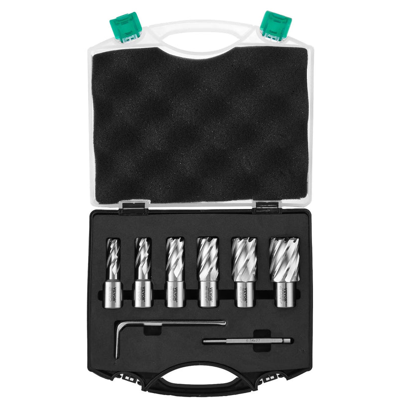 VEVOR Annular Cutter Set, 6 pcs Weldon Shank Mag Drill Bits, 1