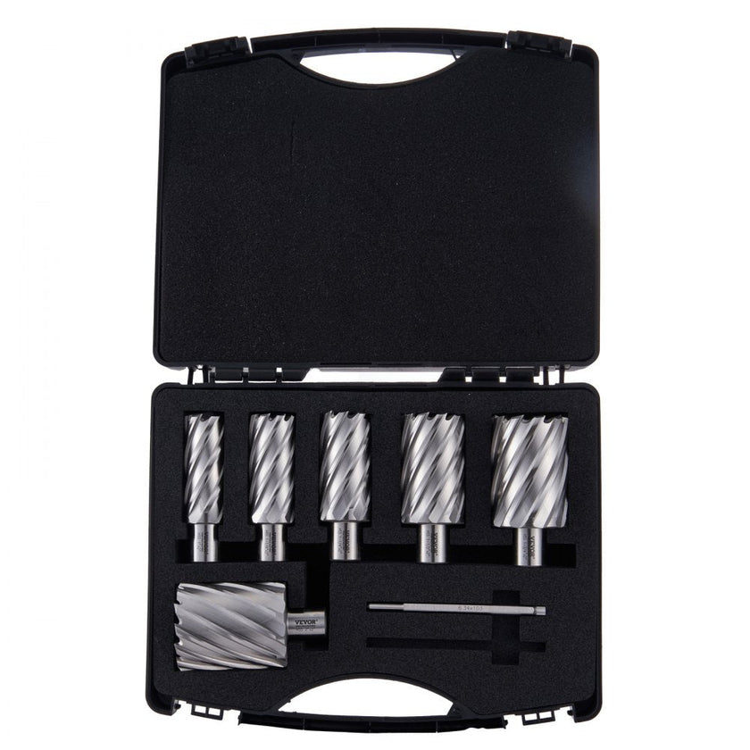 VEVOR Annular Cutter Set, 6 pcs Weldon Shank Mag Drill Bits, 2