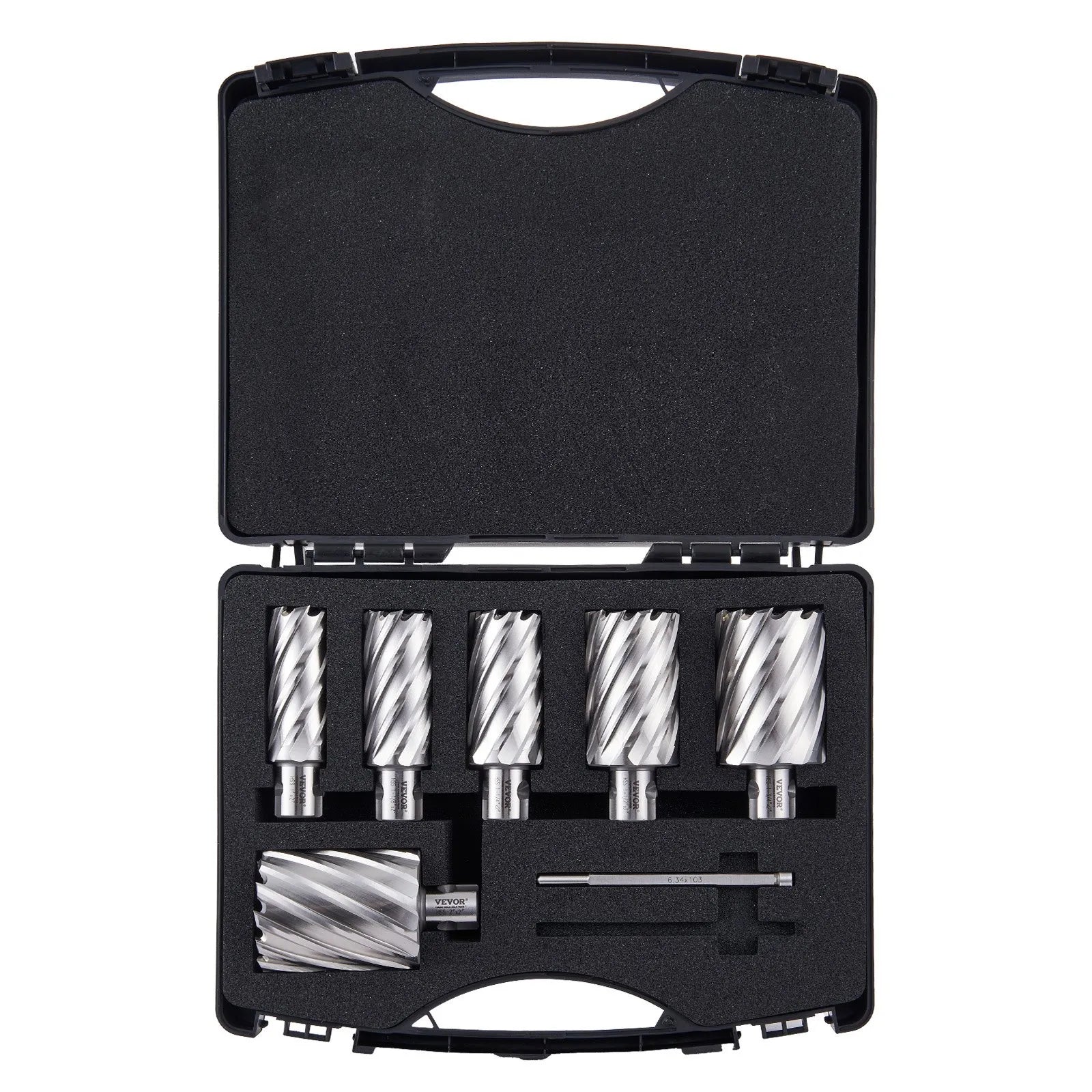 VEVOR Annular Cutter Set, 6 pcs Universal Shank Mag Drill Bits, 2