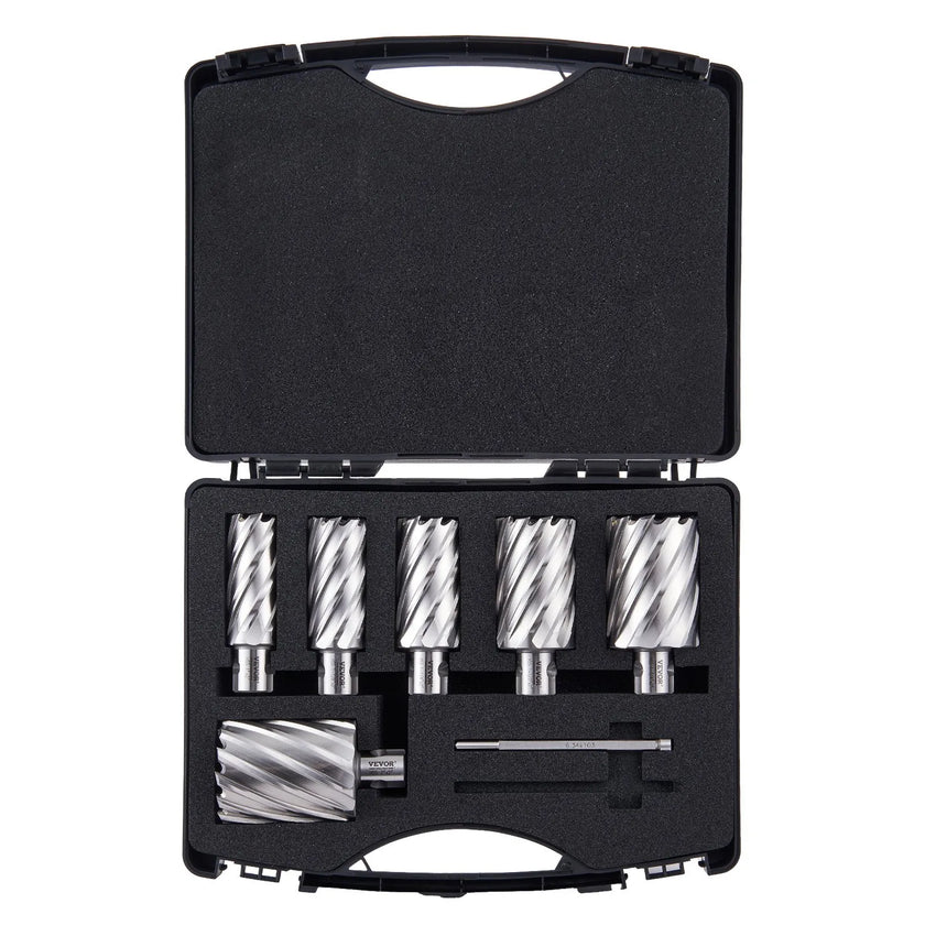 VEVOR Annular Cutter Set, 6 pcs Universal Shank Mag Drill Bits, 2
