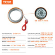 VEVOR Galvanized Steel Winch Cable, 3/8 Inch x 50 Feet 15,200 lbs Breaking Strength, Wire Winch Rope with Swivel Hook, Towing Cable Heavy Duty, Universal Fit for SUV, Large Off-Road Vehicle, Truck