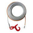 VEVOR Galvanized Steel Winch Cable, 3/8 Inch x 50 Feet 15,200 lbs Breaking Strength, Wire Winch Rope with Swivel Hook, Towing Cable Heavy Duty, Universal Fit for SUV, Large Off-Road Vehicle, Truck