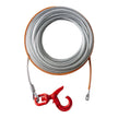 VEVOR Galvanized Steel Winch Cable, 3/8 Inch x 100 Feet 15,200 lbs Breaking Strength, Wire Winch Rope with Swivel Hook, Towing Cable Heavy Duty, Universal Fit for SUV, Large Off-Road Vehicle, Truck