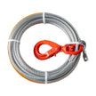 VEVOR Galvanized Steel Winch Cable, 3/8 Inch x 100 Feet 15,200 lbs Breaking Strength, Wire Winch Rope with Swivel Hook, Towing Cable Heavy Duty, Universal Fit for SUV, Large Off-Road Vehicle, Truck