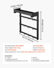 VEVOR Coffee Mug Holder Wall Mounted w/ 12 Movable Hooks and Top Shelf Cup Rack