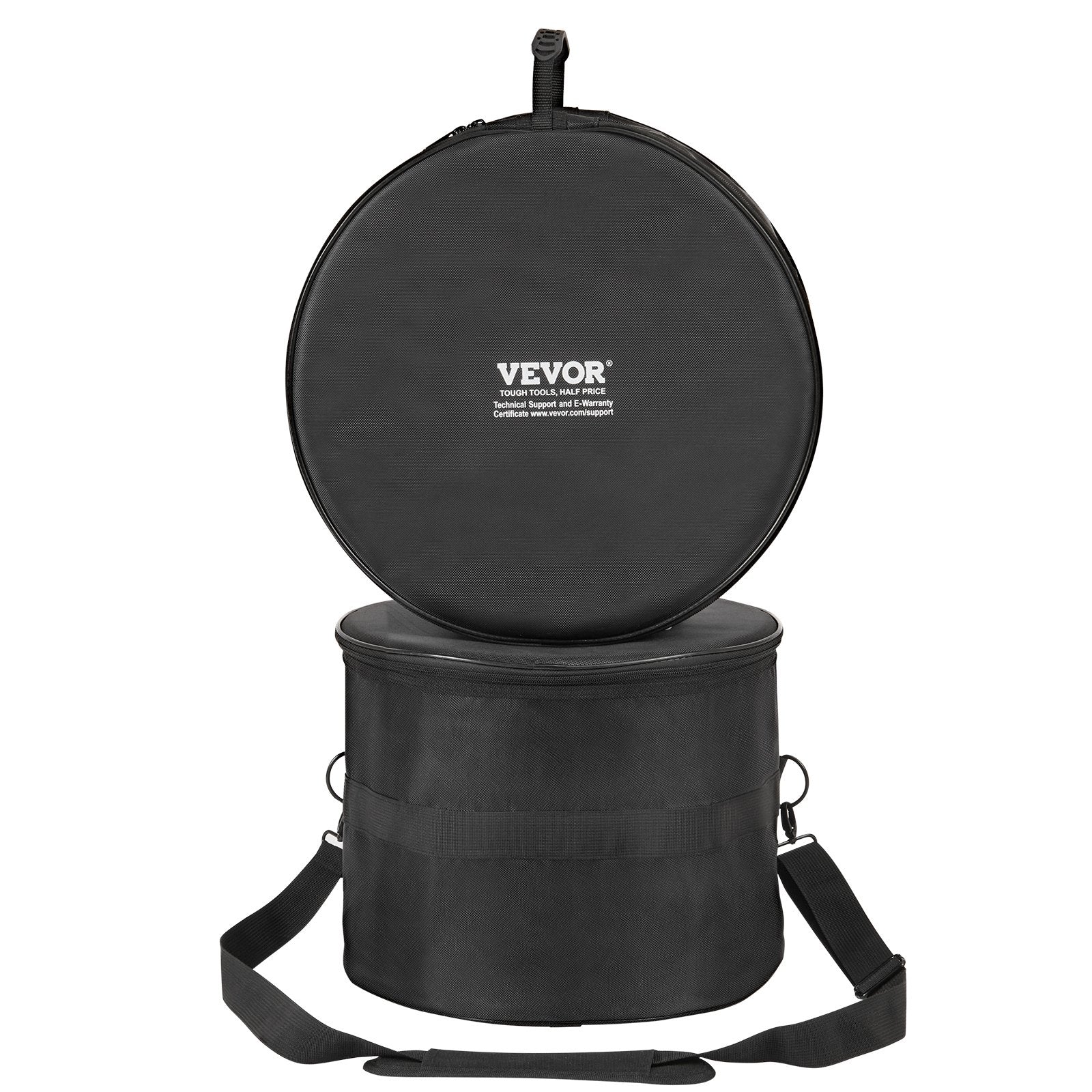 VEVOR 5-Piece Drum Bag Set, 1680D Oxford Fabric, Padded Drum Bags and Cases with 4.92 ft Detachable Shoulder Strap Carry Handles Foldable Design, for 22'' Kick 12'' Tom 13'' Tom 16'' Tom 14'' Snare