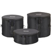 VEVOR 5-Piece Drum Bag Set, 1680D Oxford Fabric, Padded Drum Bags and Cases with 4.92 ft Detachable Shoulder Strap Carry Handles Foldable Design, for 22'' Kick 12'' Tom 13'' Tom 16'' Tom 14'' Snare