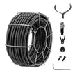 VEVOR Drain Cleaning Cable 100 FT x 3/4 Inch, Solid Core Steel Drain Cleaner Cable with 4 Cutters for 3.9