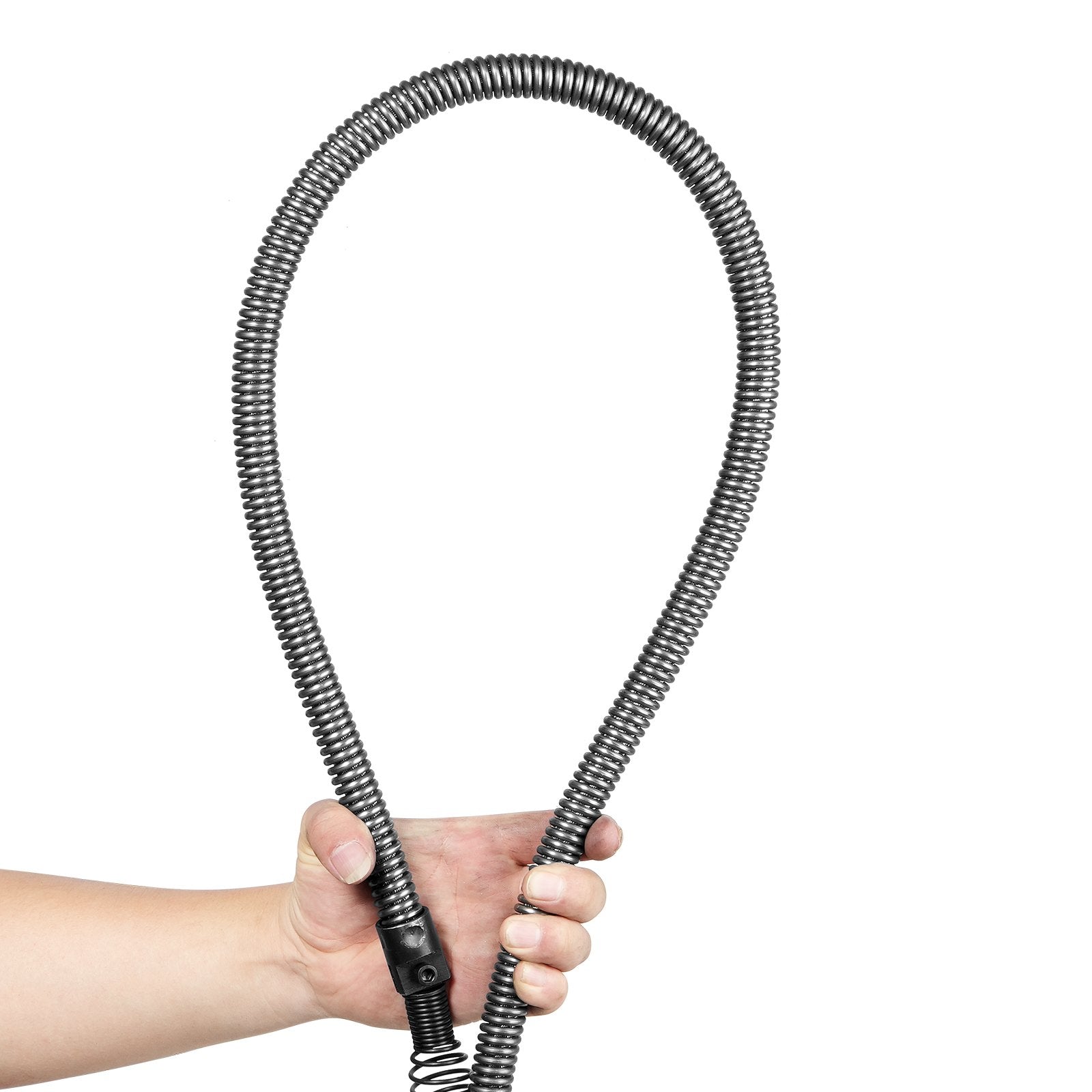 VEVOR Drain Cleaning Cable 100 FT x 3/4 Inch, Solid Core Steel Drain Cleaner Cable with 4 Cutters for 3.9