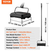 VEVOR Carpet Sweeper, 7.87 in Sweeping Paths, Floor Sweeper Manual Non Electric, 300 ml Dustbin Capacity with Comb for Home Office Rugs Hardwood Surfaces Wood Floors Laminate, Cleans Dust Pet Hair
