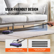 VEVOR Carpet Floor Sweeper Manual 6.7 inch Width Sweeping Paths Purple